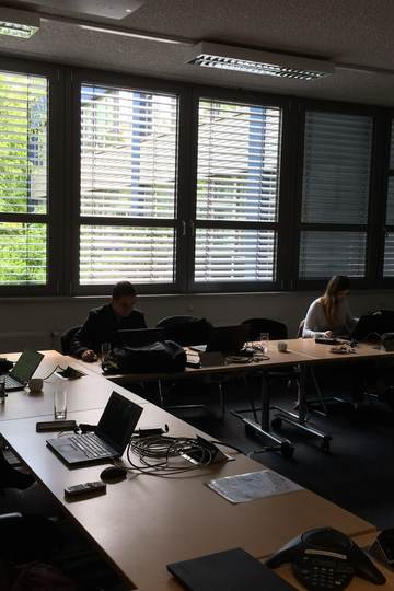 Classroom session during the factory training course